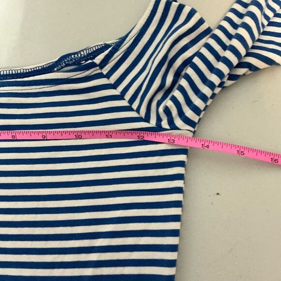 ASOS Blue and White striped long sleeve bodysuit size S - Picture 8 of 10